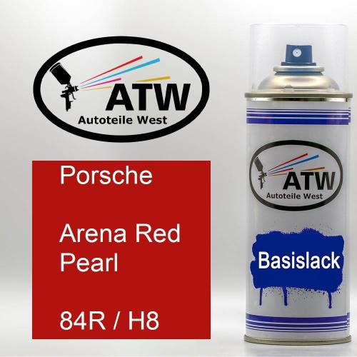 Porsche, Arena Red Pearl, 84R / H8: 400ml Sprühdose, von ATW Autoteile West.